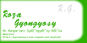 roza gyongyosy business card